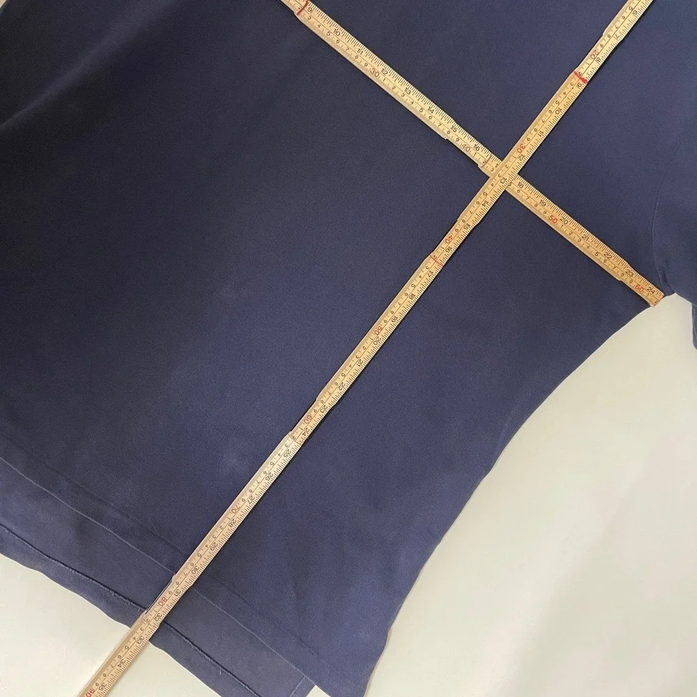 VTG Polo Ralph Lauren‎ Mens XXL Custom Fit Navy Blue S/S Preppy Pique Polo Shirt
